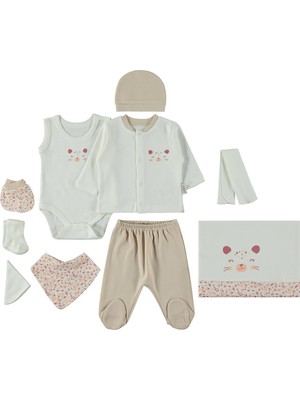 Bebbek Baby Gırls Leopard  Zıbın Setleri - Pembe