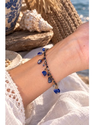 By Song Atelier Lapis Lazuli Sallantılı Doğaltaş Bileklik