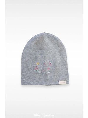 PIECE SIGNATURE %100 Cotton Çift Kat Kız Bebek Penye Bere ( 0-18 Ay )