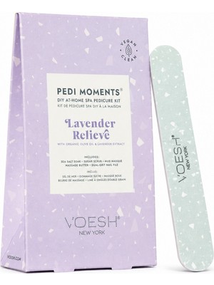 Voesh New York Pedi In A Box Deluxe Pedikür 4 Adımlı Set Lavender + Törpü Set (Lavanta)
