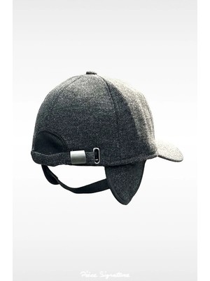 PIECE SIGNATURE Kaşe, Kış Kulaklıklı, Içi Polarlı, Çok Işlevli, Ayarlanabilir, Armalı Golf Şapkası