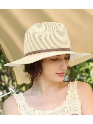 PIECE SIGNATURE Caz Panama Şapka Lüx Hasır ( 57 -58 cm ) ( Unisex ) ( Içinde Ayarlama Ipi Mevcuttur )