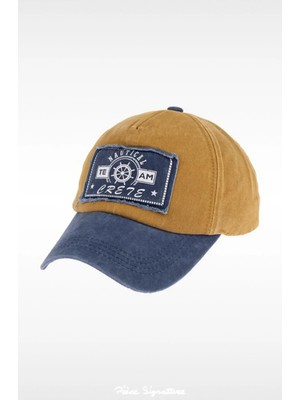 PIECE SIGNATURE Yüksek Kalite, %100 Pamuk Jean Trucker Şapka, Kadın ve Erkekler Için ( 58-59 cm )
