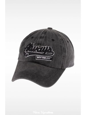 PIECE SIGNATURE Yüksek Kalite, %100 Pamuk Jean Trucker Şapka, Kadın ve Erkekler Için ( 58-59 cm )