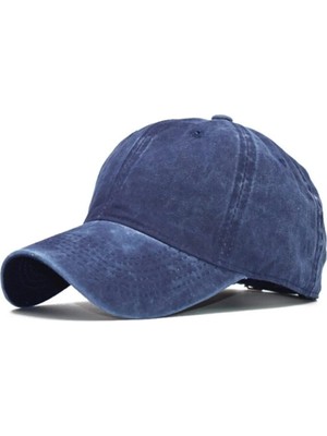 PIECE SIGNATURE Super Kalite Lacivert Kot Kanvas Unisex Kep ( Navy Blue )