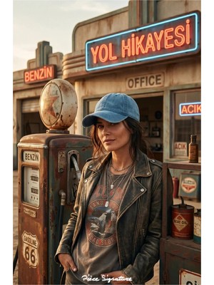 PIECE SIGNATURE %100 Akrilik, Yıkamalı Trucker Şapka, Kemer Tokalı Ayarlanabilir ( Unisex )