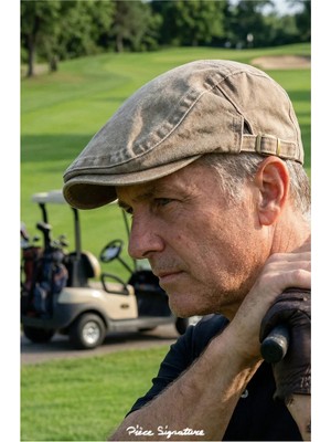 PIECE SIGNATURE %100 Pamuk, Kadın ve Erkekler Için Ayarlamalı Denim Golf Şapkası