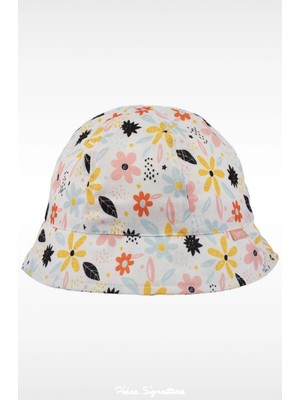 PIECE SIGNATURE %100 Polyester Kız Çocuklar Için Güneş Şapkası ( 4-8 Yaş ) ( Size 52 )
