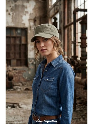 PIECE SIGNATURE %100 Akrilik, Yıkamalı Trucker Castro Şapka, Kemer Tokalı Ayarlanabilir ( Unisex )