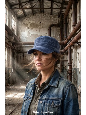 PIECE SIGNATURE %100 Akrilik, Yıkamalı Trucker Castro Şapka, Kemer Tokalı Ayarlanabilir ( Unisex )