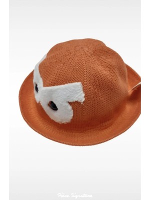 PIECE SIGNATURE Ahtapot Merserize Çocuk Şapka ( 2-5 Yaş ) ( Orange )