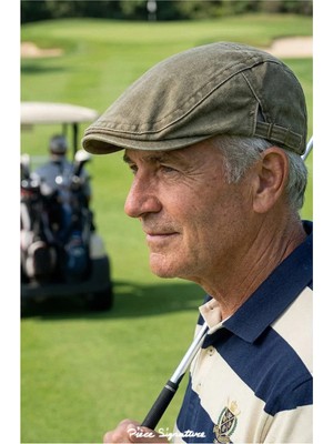 PIECE SIGNATURE %100 Pamuk, Kadın ve Erkekler Için Ayarlamalı Denim Golf Şapkası