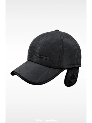 PIECE SIGNATURE %70 Acrylıc %30 Cotton, Yumuşak Polar Astarlı, Kulak Kapaklı, Suya Dayanıklı Şapka (Kapitone)