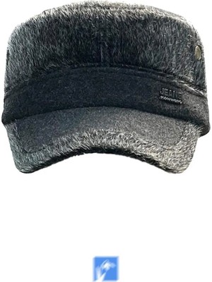 PIECE SIGNATURE Sakallı, Castro Model, Kış Kulaklıklı, Içi Polarlı, Çok Işlevli, Ayarlanabilir, Armalı Golf Şapkası