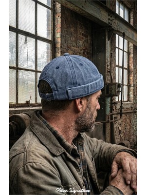 PIECE SIGNATURE Zamansız Tarz, Modern Dokunuş, Premium Denim Docker Kep ( 58-59 cm )