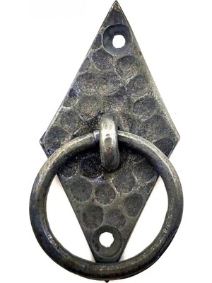 Marsilyan™- Antika Tarz Dekoratif Pirinç Dik Baklava Halka , Mobilya Kulbu - 82X41 Mm, Oksit