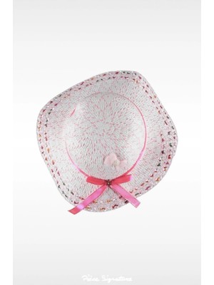 PIECE SIGNATURE Incili Merserize Çocuk Şapka ( 2-6 Yaş ) ( Pembe )