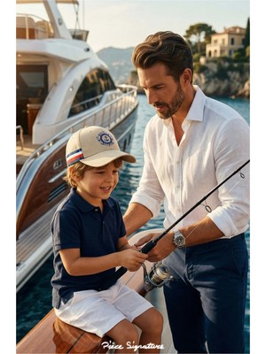 PIECE SIGNATURE %65 Pamuk %35 Polyester, Erkek Çocukları Için Şapka ( 5-8 Yaş ) ( Size 50-53 cm )