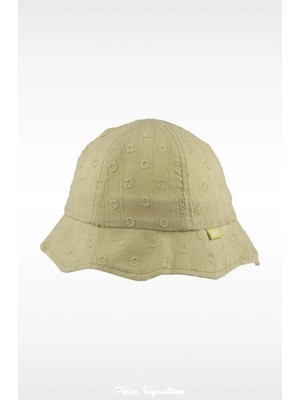PIECE SIGNATURE %100 Pamuk Bebek ve Çocuk Güneş Şapkası ( Kız Çocukları Için ) ( 1-3 Yaş ) ( Size 48-50 )