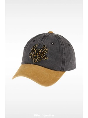 PIECE SIGNATURE Yüksek Kalite, %100 Pamuk Jean Trucker Şapka, Kadın ve Erkekler Için ( 58-59 cm )