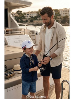 PIECE SIGNATURE %65 Pamuk %35 Polyester, Erkek Çocukları Için Şapka ( 5-8 Yaş ) ( Size 50-53 cm )