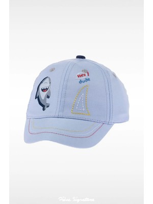 PIECE SIGNATURE %100 Pamuk Bebek Güneş Şapkası ( Erkek Çocukları Için ) ( 0-18 Aylık ) ( Size 44 )