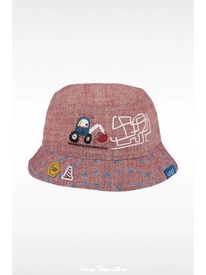 PIECE SIGNATURE %100 Pamuk Bebek Güneş Şapkası ( Erkek Çocuklar Için ) ( 0-18 Aylık ) ( Size 44 )