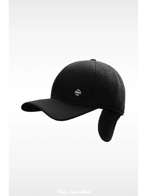 PIECE SIGNATURE Kaşe, Kış Kulaklıklı, Içi Polarlı, Çok Işlevli, Ayarlanabilir, Armalı Golf Şapkası