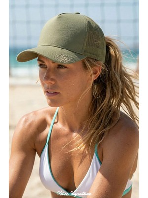 PIECE SIGNATURE Kadın ve Erkekler Için Fileli Beyzbol Şapka ( Unisex ) ( 5 Parça, Ön Dikişsiz )