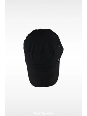 PIECE SIGNATURE Kaliteli Vintage Askeri Tarz Metal Yıldızlı Şapka ( Unisex ) ( Arkadan Ayarlanabilir)