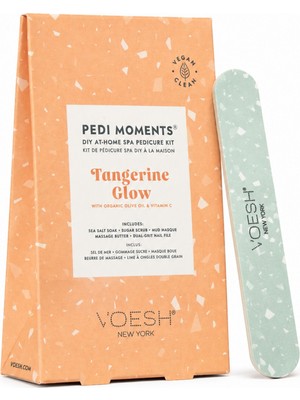 Voesh New York Pedi In A Box Deluxe Pedikür 4 Adımlı Set Tangeriıne + Törpü Set (Mandalina)