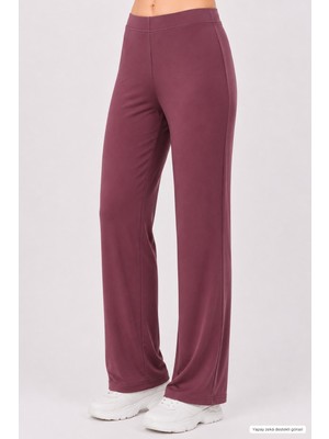 Penye Bizden  Extra Yumuşak Uzun Viskon Pantolon Home&outdoor-Mürdüm