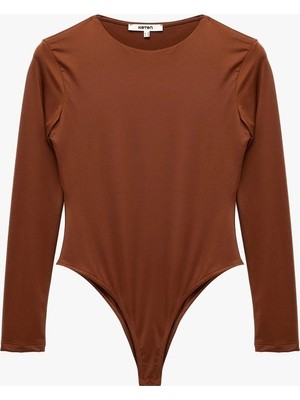 Koton Bisiklet Yaka Uzun Kollu Bodysuit