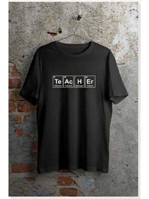 Modi 24 Kasım Kimya Öğretmeni Hediyesi Baskılı Bisiklet Yaka T-Shirt Beyaz