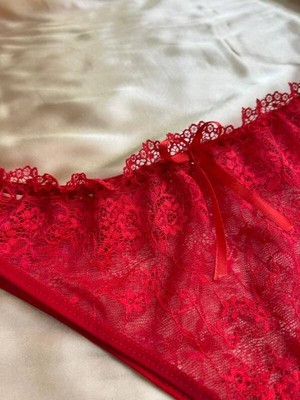 Kadın Kırmızı Dantel Detaylı Zarif Bralet (1ADET) - ANKA009649-3199