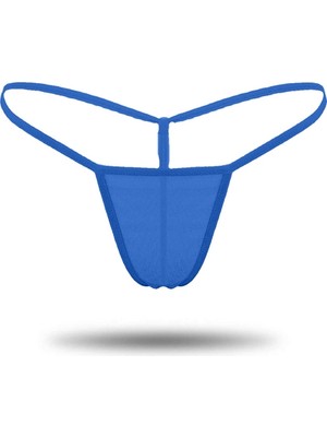Kadın Mavi Tül Detaylı Tanga Külot - ANKA002009-1369