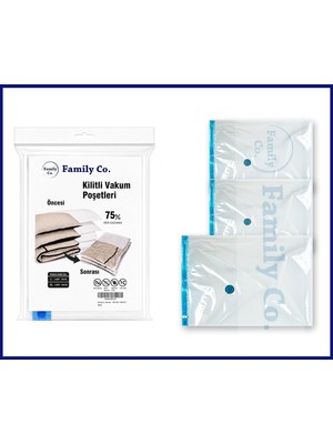 Happy Trend Family Co. Vakumlu Hurç Poşet Setleri 3 Parça 80X100-2, 100X130-1