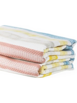Happy Trend 2 Adet Pestemal Havlu KOLEKSIYONU%100 Pamuk Havlu, Plaj Havlusu, Banyo Havlusu, El Yüz Havlusu, Ev Havlusu Takımları (75X150CM, 8658-V1)