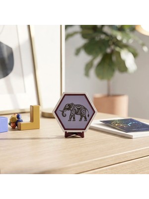 Miawiki Modern Fil Işlemeli Masaüstü Süsü Yaşam Alanlarınıza Pozitif Enerji Katan Estetik ve Modern Bir Tasarım 10X10 cm