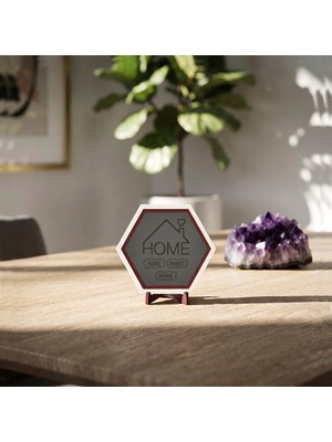 Miawiki Modern ve Estetik Home Sweet Home Yazılı Masaüstü Aksesuarı Ev Dekorasyonuna Uygun 10X10 cm
