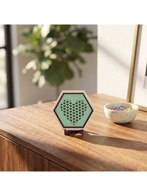 Miawiki Estetik Kalp Içi Kalpler Temalı Masaüstü Süsü Çalışma Masanız Için Modern ve Şık Bir Görünüm Sunan Parça 10X10 cm
