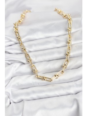 Pirinç Gold Renk Tifani Model Kadın Kolye 5886 - HBSBRD9837-1265