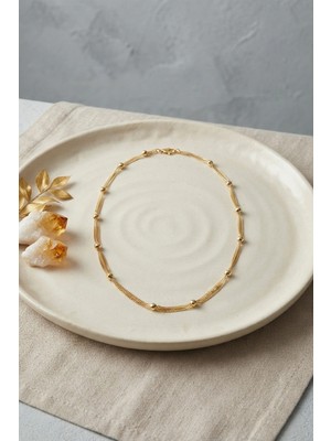 Aslanoğlu Store Mey Ithalat® cm Top Zincirli Gold Renk 50 cm Kadın Kolye