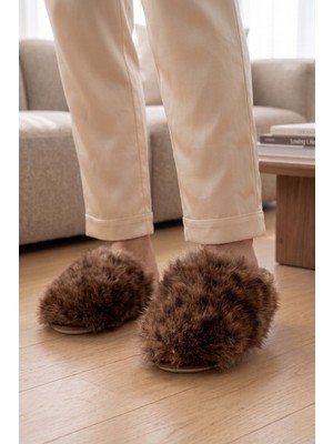 Twigy Leopard Peluş Kadın Ev Terliği Leopar 37/41