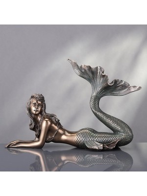 Brf Store Fhm-Prıme Veronese Design 7 5/8 "uzun Deniz Kızı Yatan Heykeli Deniz Heykeli Heykelcik