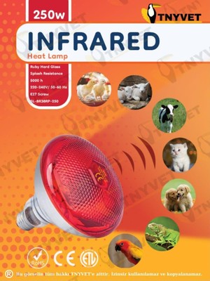 Brf Store Fhm-Prıme Tnyvet Infrared Civciv, Buzağı, Kuzu, Kümes Isıtıcı Lamba - Ampul 250 Watt