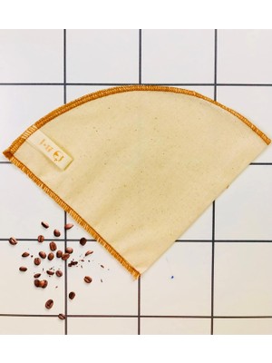 Brf Store Fhm-Prıme (2 Adet) V-60 ile Uyumlu Yıkanabilir, Kumaş, Organik Kahve Filtresi, AĞARTILMAMIŞ%100 Ham