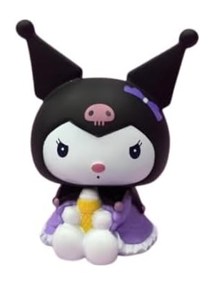 Brf Store Fhm-Prıme Netavantaj Kawaii Kuromi Plastik Kumbara, Mor, 20 Cm, Orta Boy