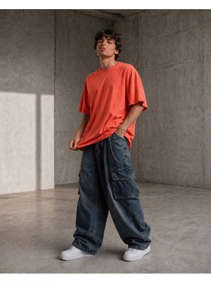 Shemard Orange Oversize T-Shirt