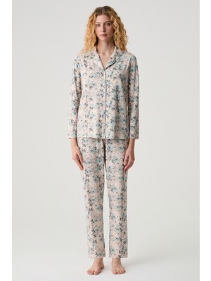 Catherine's Çiçek Desenli Gömlek Pijama Takımı